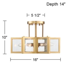 Possini Euro Design Casa Star Modern Ceiling Light Semi Flush Mount Fixture 16" Wide Warm Brass 6-Light Clear Glass For Bedroom Kitchen Living Room -Possini Euro Design Shop GUEST 5c0b3116 7e4d 4961 93f4 b249f0d41d17