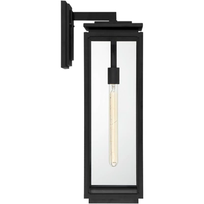 Possini Euro Design Atkins Modern Outdoor Wall Light Fixture Matte Black 24" Clear Glass For Post Exterior Barn Deck House Porch Yard Patio Outside 8 Possini Euro Design Atkins Modern Outdoor Wall Light Fixture Matte Black 24" Clear Glass For Post Exterior Barn Deck House Porch Yard Patio Outside - Image 6