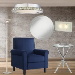 Possini Euro Design Charles Street Modern Desk Lamp 23" High Chrome Satin Nickel Frosted Slump Glass Shade For Bedroom Living Room Bedside Nightstand -Possini Euro Design Shop GUEST 5d3ac182 d3e8 4454 a5fa bd8664356ef1