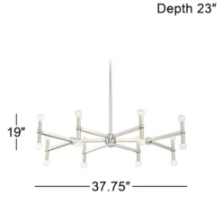 Possini Euro Design Marya Brushed Nickel Chandelier 37 3/4" Wide Modern 16-Light Fixture For Dining Room House Foyer Kitchen Island Entryway Bedroom 14 Possini Euro Design Marya Brushed Nickel Chandelier 37 3/4" Wide Modern 16-Light Fixture For Dining Room House Foyer Kitchen Island Entryway Bedroom -Possini Euro Design Shop GUEST 5f42d421 ade8 42b7 8c6a 4050b2086f75