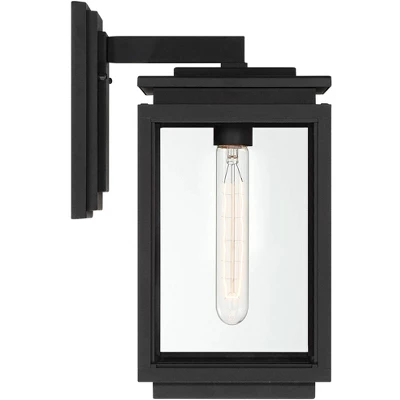 Possini Euro Design Atkins Modern Outdoor Wall Light Fixture Matte Black 14 1/4" Clear Glass For Post Exterior Barn Deck House Porch Yard Posts Patio 8 Possini Euro Design Atkins Modern Outdoor Wall Light Fixture Matte Black 14 1/4" Clear Glass For Post Exterior Barn Deck House Porch Yard Posts Patio - Image 6