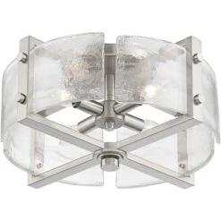 Possini Euro Design Prane Modern Industrial Ceiling Light Semi Flush Mount Fixture 17" Wide Brushed Nickel 4-Light Warped Glass For Bedroom Kitchen 14 Possini Euro Design Prane Modern Industrial Ceiling Light Semi Flush Mount Fixture 17" Wide Brushed Nickel 4-Light Warped Glass For Bedroom Kitchen -Possini Euro Design Shop GUEST 67a99e33 3ded 4f1c 8926 ed44f24e2ae9