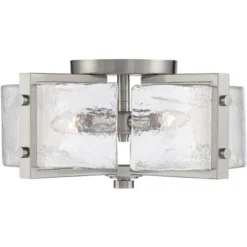 Possini Euro Design Prane Modern Industrial Ceiling Light Semi Flush Mount Fixture 17" Wide Brushed Nickel 4-Light Warped Glass For Bedroom Kitchen 13 Possini Euro Design Prane Modern Industrial Ceiling Light Semi Flush Mount Fixture 17" Wide Brushed Nickel 4-Light Warped Glass For Bedroom Kitchen -Possini Euro Design Shop GUEST 67e31c74 0341 4bbe 8a39 d9439e2bc16c