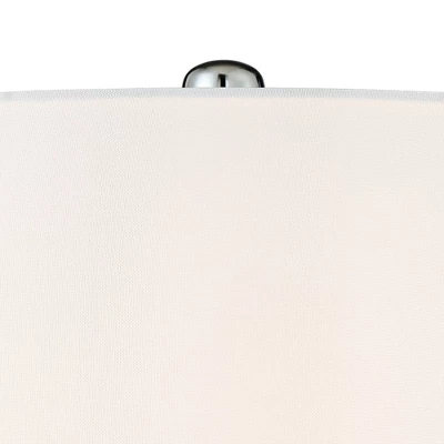 Possini Euro Design Pablo 27" Tall Modern Table Lamp Table Top Dimmer Blue Art Glass Single Living Room Bedroom Bedside Nightstand House White Shade 4 Possini Euro Design Pablo 27" Tall Modern Table Lamp Table Top Dimmer Blue Art Glass Single Living Room Bedroom Bedside Nightstand House White Shade - Image 2