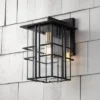 Possini Euro Design Arley Modern Outdoor Wall Light Fixture Black Geometric Frame 16" Seedy Glass For Post Exterior Barn Deck House Porch Yard Patio -Possini Euro Design Shop GUEST 69eaa738 73aa 473d b2ae d3a50a88e457