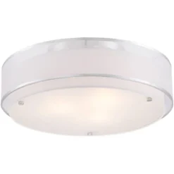Possini Euro Design Modern Ceiling Lighting Semi Flush Mount Fixture 20" Wide Chrome 3-Light Sheer Outer Off White Inner Drum Shade For Bedroom House 11 Possini Euro Design Modern Ceiling Lighting Semi Flush Mount Fixture 20" Wide Chrome 3-Light Sheer Outer Off White Inner Drum Shade For Bedroom House -Possini Euro Design Shop GUEST 6a5c40ea 2eaa 47ef 9501 67e2bc343020