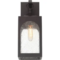 Possini Euro Design Tyne Modern Outdoor Wall Light Fixture Bronze 16 1/2" Seedy Glass For Post Exterior Barn Deck House Porch Yard Posts Patio Home -Possini Euro Design Shop GUEST 6ce3aa39 c1be 449c 9530 aef14c1fa5df