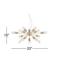 Possini Euro Design Hemingson Gold Large Chandelier 33" Wide Modern Sputnik 12-Light LED Fixture For Dining Room House Foyer Kitchen Island Entryway 15 Possini Euro Design Hemingson Gold Large Chandelier 33" Wide Modern Sputnik 12-Light LED Fixture For Dining Room House Foyer Kitchen Island Entryway -Possini Euro Design Shop GUEST 6dc62696 3edd 4d7e 864f f4c76e89043b