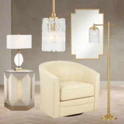 Possini Euro Design Kinsey Modern Downbridge Floor Lamp 67" Tall Warm Brass Metal Stone Pattern Glass Shade For Living Room Reading Bedroom Office -Possini Euro Design Shop GUEST 6e6ccf14 87f1 4cac 86f0 ca3be36ab762