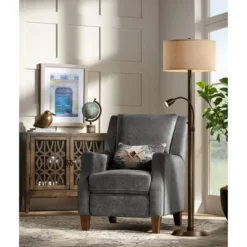 Possini Euro Design Traverse Modern Floor Lamp With LED Gooseneck Reading Light 64" Tall Oil Rubbed Bronze Oatmeal Drum Shade For Living Room Bedroom -Possini Euro Design Shop GUEST 6eb60d76 db84 4637 b748 ded2a129f757