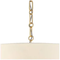 Possini Euro Design Warm Gold Pendant Chandelier 20" Wide Modern White Linen Drum Shade 4-Light Fixture For Dining Room Foyer Kitchen Island Entryway -Possini Euro Design Shop GUEST 6ef32cf2 e941 4364 9f50 317030122b20