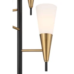 Possini Euro Design Quatro Mid Century Modern Tree Floor Lamp 71" Tall Black Gold Metal 4 Light Frosted Glass Cone Shade For Living Room Bedroom House 12 Possini Euro Design Quatro Mid Century Modern Tree Floor Lamp 71" Tall Black Gold Metal 4 Light Frosted Glass Cone Shade For Living Room Bedroom House -Possini Euro Design Shop GUEST 71786e33 06e1 476f 946b 8424836773ef