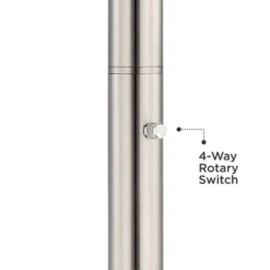 Possini Euro Design Light Blaster Art Deco Torchiere Floor Lamp 72 1/2" Tall Brushed Nickel LED Frosted Glass Bowl Shade For Living Room Bedroom House -Possini Euro Design Shop GUEST 739e6cc9 5288 4837 b117 bf279c8a9867