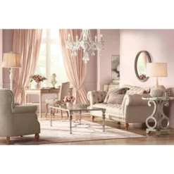 Possini Euro Design Natalia Modern Country Cottage Table Lamp 27" Tall White Ceramic Glaze Textured Floral Drum Shade For Bedroom Living Room Bedside 15 Possini Euro Design Natalia Modern Country Cottage Table Lamp 27" Tall White Ceramic Glaze Textured Floral Drum Shade For Bedroom Living Room Bedside -Possini Euro Design Shop GUEST 7437fa27 6972 4702 8fe9 a7a0ecb7764e