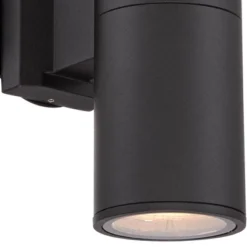 Possini Euro Design Modern Outdoor Wall Light Fixtures Set Of 2 Black Aluminum 11 3/4" Glass Lens For Exterior House Porch Patio -Possini Euro Design Shop GUEST 768fe6ee f614 499b b48d 8194281ee67d