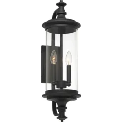 Possini Euro Design Medici Modern Outdoor Wall Light Fixture Black Metal 24 1/2" Clear Glass For Post Exterior Barn Deck House Porch Yard Patio Home -Possini Euro Design Shop GUEST 76f4bb60 3e73 46f6 9f51 a9616bb6d980