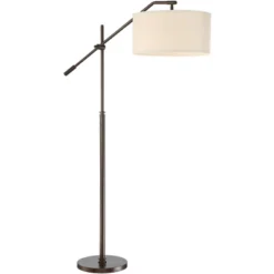 Possini Euro Design Modern Floor Lamp With USB Port 62 1/2" Tall Oil Rubbed Bronze Boom Arm Brown Drum Shade For Living Room House 17 Possini Euro Design Modern Floor Lamp With USB Port 62 1/2" Tall Oil Rubbed Bronze Boom Arm Brown Drum Shade For Living Room House -Possini Euro Design Shop GUEST 78432aff 9c47 44de 9bfd a851e591329c