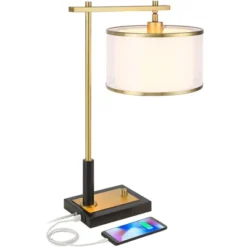 Possini Euro Design Possini Euro Hayven Desk Lamp With Dual USB Ports In Warm Gold With Black -Possini Euro Design Shop GUEST 7867efd8 1a99 4e8c 929d 595051a90e2a