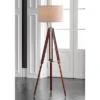 Possini Euro Design Surveyor Modern Tripod Floor Lamp 57 1/2" Tall Cherry Wood Adjustable Beige Linen Drum Shade For Living Room Bedroom Office House -Possini Euro Design Shop GUEST 7aca8ef9 20a2 4ddf 901d 9f3600ee7b41