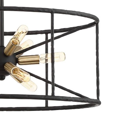 Possini Euro Design La Vista Black Chandelier 20 1/4" Wide Modern Sputnik 9-Light Fixture For Dining Room House Foyer Kitchen Island Entryway Bedroom 4 Possini Euro Design La Vista Black Chandelier 20 1/4" Wide Modern Sputnik 9-Light Fixture For Dining Room House Foyer Kitchen Island Entryway Bedroom - Image 2
