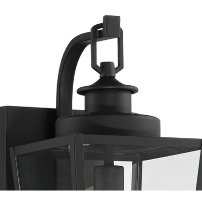 Possini Euro Design Ackerly Modern Outdoor Wall Light Fixture Textured Black 17 1/4" Clear Glass For Post Exterior Barn Deck House Porch Yard Patio 4 Possini Euro Design Ackerly Modern Outdoor Wall Light Fixture Textured Black 17 1/4" Clear Glass For Post Exterior Barn Deck House Porch Yard Patio - Image 2