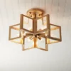 Possini Euro Design Casa Star Modern Ceiling Light Semi Flush Mount Fixture 16" Wide Warm Brass 6-Light Clear Glass For Bedroom Kitchen Living Room -Possini Euro Design Shop GUEST 7cfa1fc6 ba79 4b97 90fe 0371c8279f66