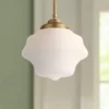 Possini Euro Design Soft Gold Mini Pendant Light 11" Wide Modern Schoolhouse Opal Glass Shade For Dining Living Room House Island -Possini Euro Design Shop GUEST 7d189053 fd24 40d7 b9f0 cb3d893e41ff