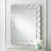 Possini Euro Design Prandini Rectangular Vanity Wall Mirror Modern Beveled Mirrored Glass Tile Frame 28" Wide For Bathroom Bedroom Home House Entryway -Possini Euro Design Shop GUEST 80b1af21 35ae 4881 9058 5dbfaf6a0946
