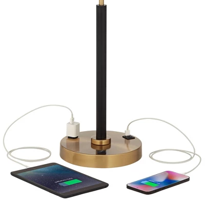 Possini Euro Design Carlyle Gold Black USB Desk Lamps Set Of 2 With Smart Socket 5 Possini Euro Design Carlyle Gold Black USB Desk Lamps Set Of 2 With Smart Socket - Image 3