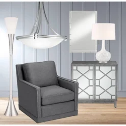 Possini Euro Design Natalia Modern Country Cottage Table Lamp 27" Tall White Ceramic Glaze Textured Floral Drum Shade For Bedroom Living Room Bedside 16 Possini Euro Design Natalia Modern Country Cottage Table Lamp 27" Tall White Ceramic Glaze Textured Floral Drum Shade For Bedroom Living Room Bedside -Possini Euro Design Shop GUEST 81407b27 c670 4a5b 8ef8 e14858256c34