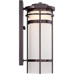 Possini Euro Design Theola Modern Outdoor Wall Light Fixture Bronze LED 12 3/4" Etched Glass Shade For Post Exterior Barn Deck House Porch Yard Patio -Possini Euro Design Shop GUEST 82a7a3f4 f37b 47af a5c5 7244c7163ed7