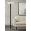 Possini Euro Design Modern Torchiere Floor Lamp LED 72" Tall Black Antique Brass White Glass Shade For Living Room Reading Uplight -Possini Euro Design Shop GUEST 847201e1 d10f 4b80 a179 78aaa26181fd