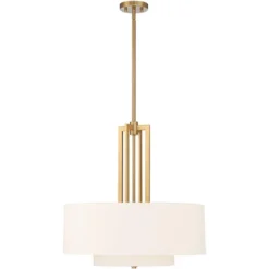 Possini Euro Design Sundry Warm Brass Pendant Chandelier 24" Wide Modern Double Drum Shades 4-Light Fixture For Dining Room House Foyer Kitchen Island 14 Possini Euro Design Sundry Warm Brass Pendant Chandelier 24" Wide Modern Double Drum Shades 4-Light Fixture For Dining Room House Foyer Kitchen Island -Possini Euro Design Shop GUEST 85306f37 58dd 4887 858b 85bfc76e49de