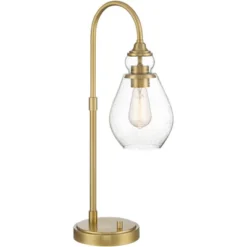 Possini Euro Design Possini Euro Vaile Desk Lamp With Dual USB Ports Warm Gold With Glass Shade -Possini Euro Design Shop GUEST 8c68f048 bcdc 4268 8ba2 9325176438a0