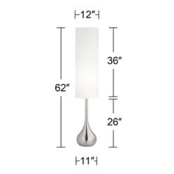 Possini Euro Design Mid Century Modern Floor Lamp 62" Tall Brushed Steel Droplet Cotton Cylinder Shade For Living Room Bedroom Office 13 Possini Euro Design Mid Century Modern Floor Lamp 62" Tall Brushed Steel Droplet Cotton Cylinder Shade For Living Room Bedroom Office -Possini Euro Design Shop GUEST 8c740f3c 1ce7 463d b970 80f14ac2776e