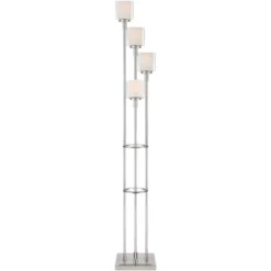 Possini Euro Design Athena Modern Floor Lamp 72" Tall Brushed Nickel 4 Light Tree Clear Outer Opal Inner Double Glass Shade For Living Room Bedroom -Possini Euro Design Shop GUEST 9216fb98 adc6 4062 a2b3 d139c90db34a
