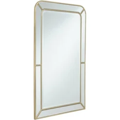 Possini Euro Design Rectangular Vanity Wall Mirror Modern Glam Beveled Edge Shiny Silver Leaf Frame 26" Wide For Bathroom Bedroom Living Family Room -Possini Euro Design Shop GUEST 930744d7 ab10 446d 8038 966465fcad37