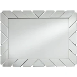Possini Euro Design Prandini Rectangular Vanity Wall Mirror Modern Beveled Mirrored Glass Tile Frame 28" Wide For Bathroom Bedroom Home House Entryway -Possini Euro Design Shop GUEST 94213d5a 8181 4444 a586 0e3f077e1a53