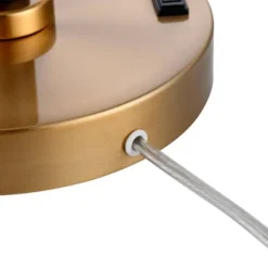 Possini Euro Design Carlyle Modern Mid Century Desk Lamp 30 1/2" Tall Gold With USB And AC Power Outlet In Base Double Drum Shades For Living Room -Possini Euro Design Shop GUEST 946733fe a03d 41f5 9495 65ccdb32532e