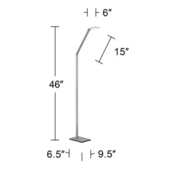 Possini Euro Design Bentley Modern Task Floor Lamp 61" Tall Silver LED Touch On Off Adjustable Head For Living Room Reading Bedroom Office House Home -Possini Euro Design Shop GUEST 9471b85d fb50 4ff5 a542 474bb22bdded