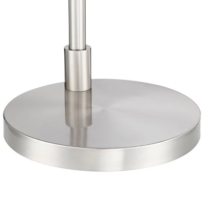 Possini Euro Design Modern Floor Lamps 60" Tall Set Of 2 With Tray Table USB Port Nickel Silver Organza White Linen Shades For Living Room 7 Possini Euro Design Modern Floor Lamps 60" Tall Set Of 2 With Tray Table USB Port Nickel Silver Organza White Linen Shades For Living Room - Image 5