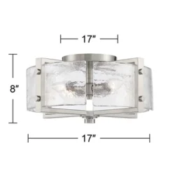 Possini Euro Design Prane Modern Industrial Ceiling Light Semi Flush Mount Fixture 17" Wide Brushed Nickel 4-Light Warped Glass For Bedroom Kitchen 16 Possini Euro Design Prane Modern Industrial Ceiling Light Semi Flush Mount Fixture 17" Wide Brushed Nickel 4-Light Warped Glass For Bedroom Kitchen -Possini Euro Design Shop GUEST 968afca0 1c02 432c 9354 62d2a6a517c1