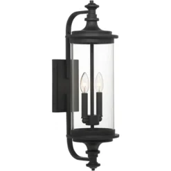 Possini Euro Design Medici Modern Outdoor Wall Light Fixture Black Metal 24 1/2" Clear Glass For Post Exterior Barn Deck House Porch Yard Patio Home -Possini Euro Design Shop GUEST 97c73eb9 75d4 4592 9530 20b76337465e