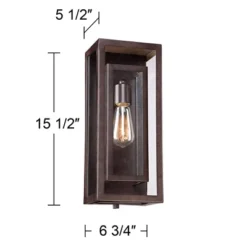 Possini Euro Design Modern Industrial Farmhouse Rustic Outdoor Wall Light Fixture Bronze 15 1/2" Clear Glass For Exterior Barn Deck House Porch Yard 15 Possini Euro Design Modern Industrial Farmhouse Rustic Outdoor Wall Light Fixture Bronze 15 1/2" Clear Glass For Exterior Barn Deck House Porch Yard -Possini Euro Design Shop GUEST 99cde3c7 c506 4a99 9094 1dd56da860cf 1