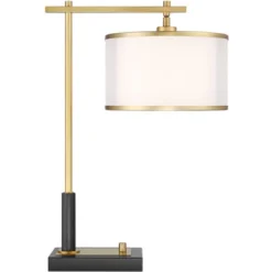 Possini Euro Design Possini Euro Hayven Desk Lamp With Dual USB Ports In Warm Gold With Black -Possini Euro Design Shop GUEST 9b0b2328 3f56 4392 b671 8912b9f668ac