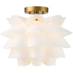 Possini Euro Design Modern Ceiling Light Semi Flush Mount Fixture White Flower Gold Metal 15 3/4" Wide Living Room Bedroom Kitchen 11 Possini Euro Design Modern Ceiling Light Semi Flush Mount Fixture White Flower Gold Metal 15 3/4" Wide Living Room Bedroom Kitchen -Possini Euro Design Shop GUEST 9caa153e a2a6 4cbb b7c7 151d401311d5