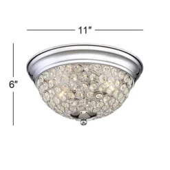 Possini Euro Design Faith Modern Ceiling Light Flush Mount Fixtures 11" Wide Set Of 2 Chrome 2-Light Crystal For Bedroom Kitchen Living Room Hallway 14 Possini Euro Design Faith Modern Ceiling Light Flush Mount Fixtures 11" Wide Set Of 2 Chrome 2-Light Crystal For Bedroom Kitchen Living Room Hallway -Possini Euro Design Shop GUEST 9e60bc97 1b08 4f00 97c0 da352123f71d