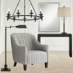 Possini Euro Design Rustic Farmhouse Table Lamp 33" Tall Dark Bronze Metal Off White Burlap Fabric Drum Shade For Bedroom Living Room House Bedside 15 Possini Euro Design Rustic Farmhouse Table Lamp 33" Tall Dark Bronze Metal Off White Burlap Fabric Drum Shade For Bedroom Living Room House Bedside -Possini Euro Design Shop GUEST a11469be e4fd 474e ab97 94e872192975