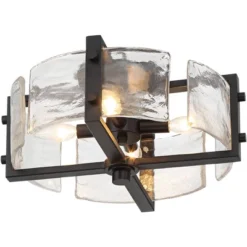 Possini Euro Design Adri Modern Ceiling Light Flush Mount Fixture Black 16 1/2" Wide Black 4-Light Textured Glass For Bedroom Kitchen Living Room Home 11 Possini Euro Design Adri Modern Ceiling Light Flush Mount Fixture Black 16 1/2" Wide Black 4-Light Textured Glass For Bedroom Kitchen Living Room Home -Possini Euro Design Shop GUEST a29e2728 a2a8 47bd a8a0 8adc1aad4007
