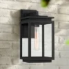 Possini Euro Design Atkins Modern Outdoor Wall Light Fixture Matte Black 14 1/4" Clear Glass For Post Exterior Barn Deck House Porch Yard Posts Patio -Possini Euro Design Shop GUEST a2bd1708 f14d 41a9 b830 057d7f50a4c7